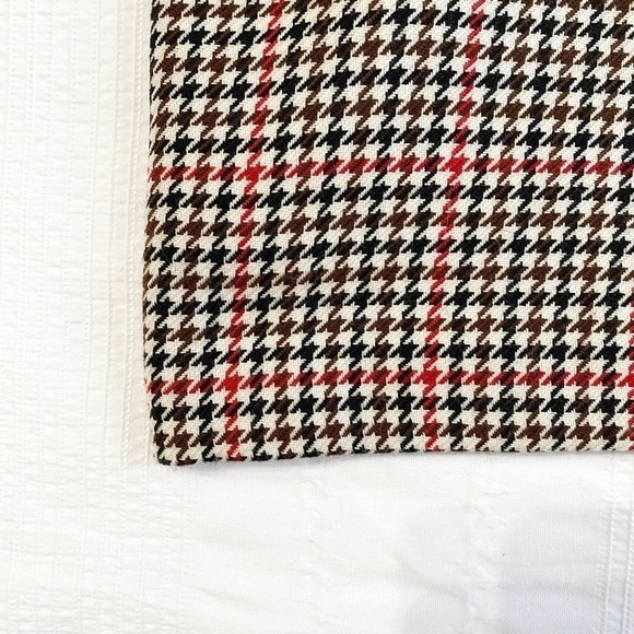 JONES NEW YORK WOOL BLEND HOUNDSTOOTH HIGH RISE PLEATED FORMAL SKIRT - 12 - Picture 8 of 9